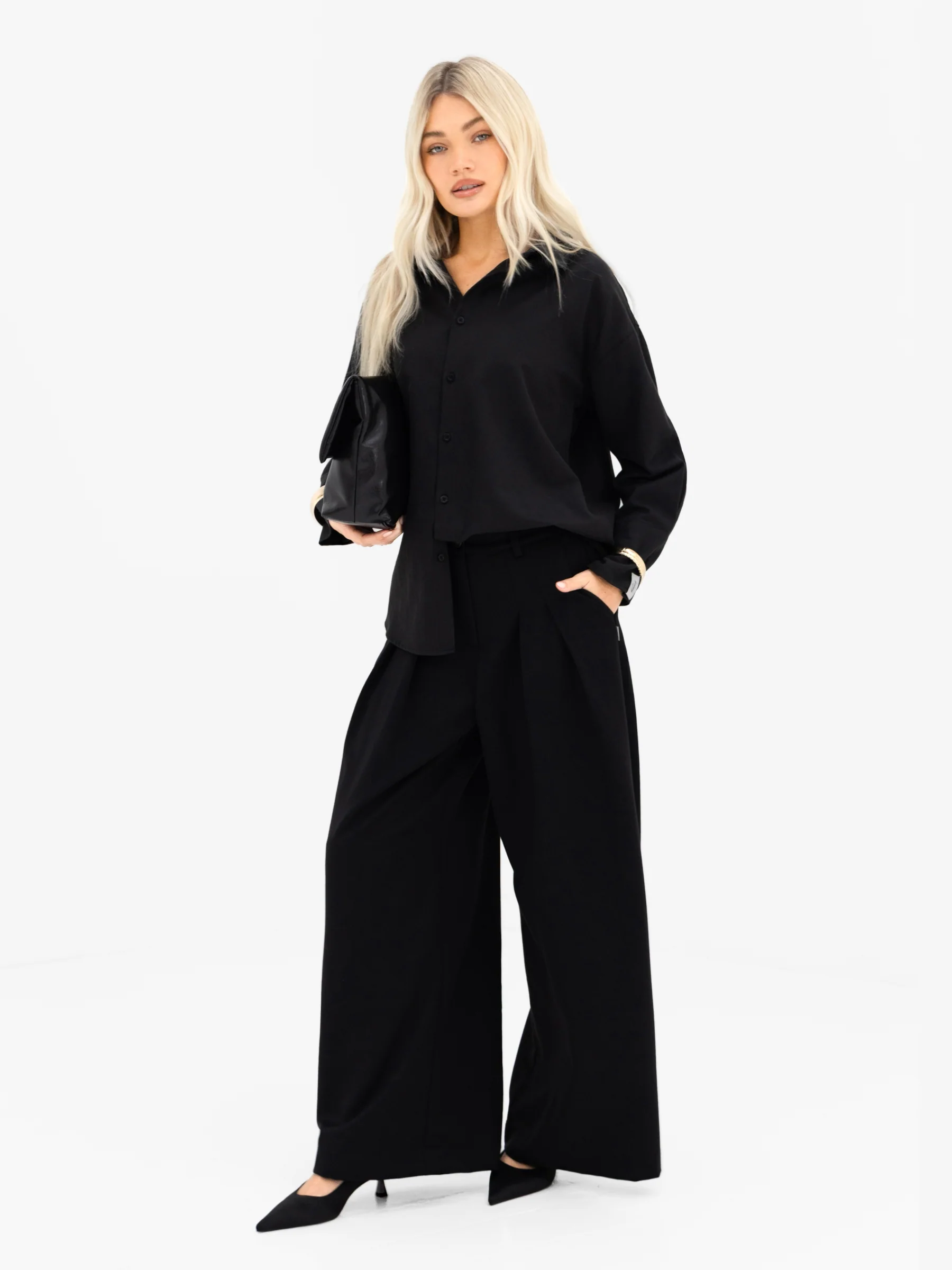 Sabrina Oversized Shirt - Black - Image 3