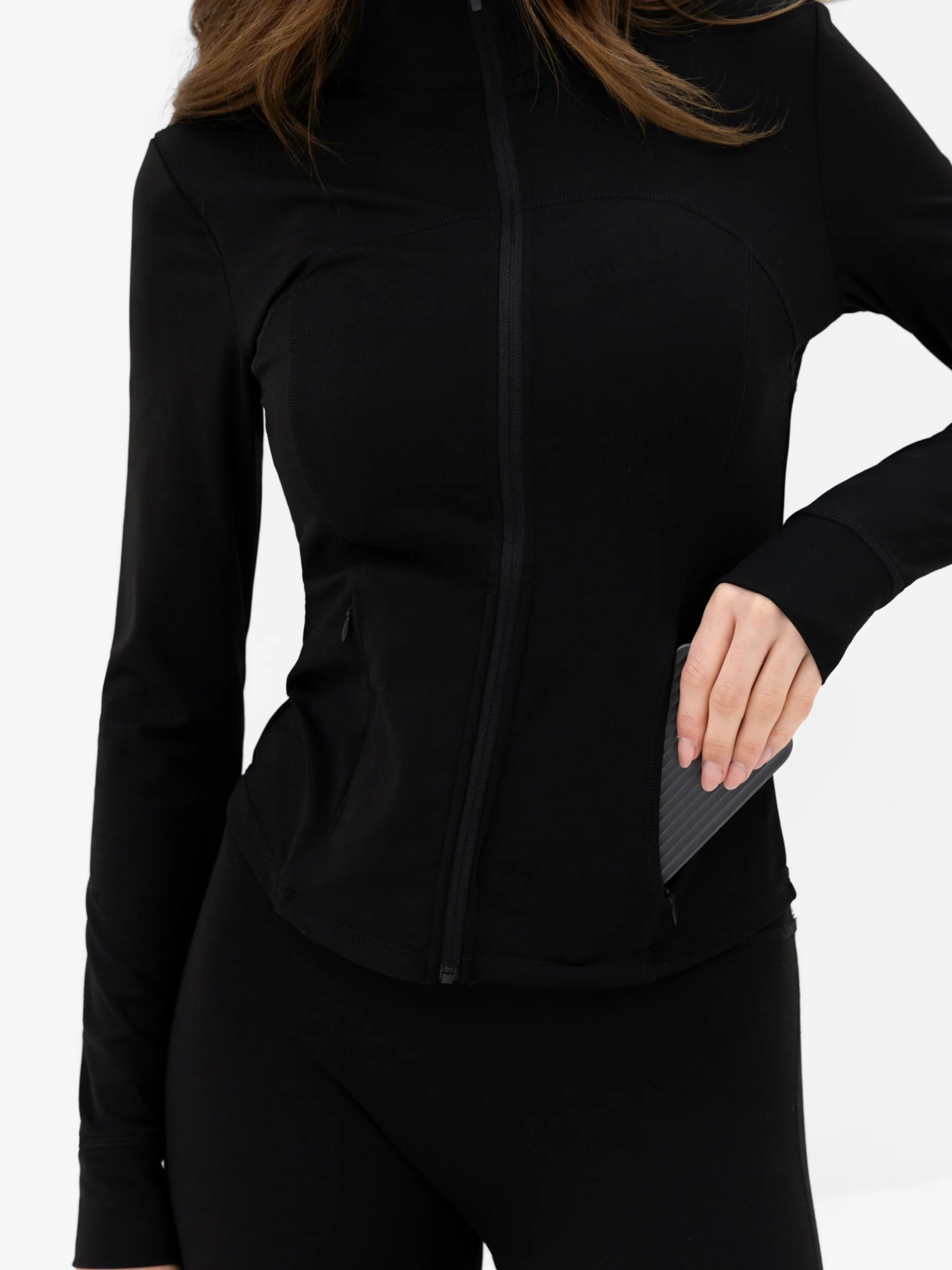 SculptForm Full Zip Jacket - Black - Image 6