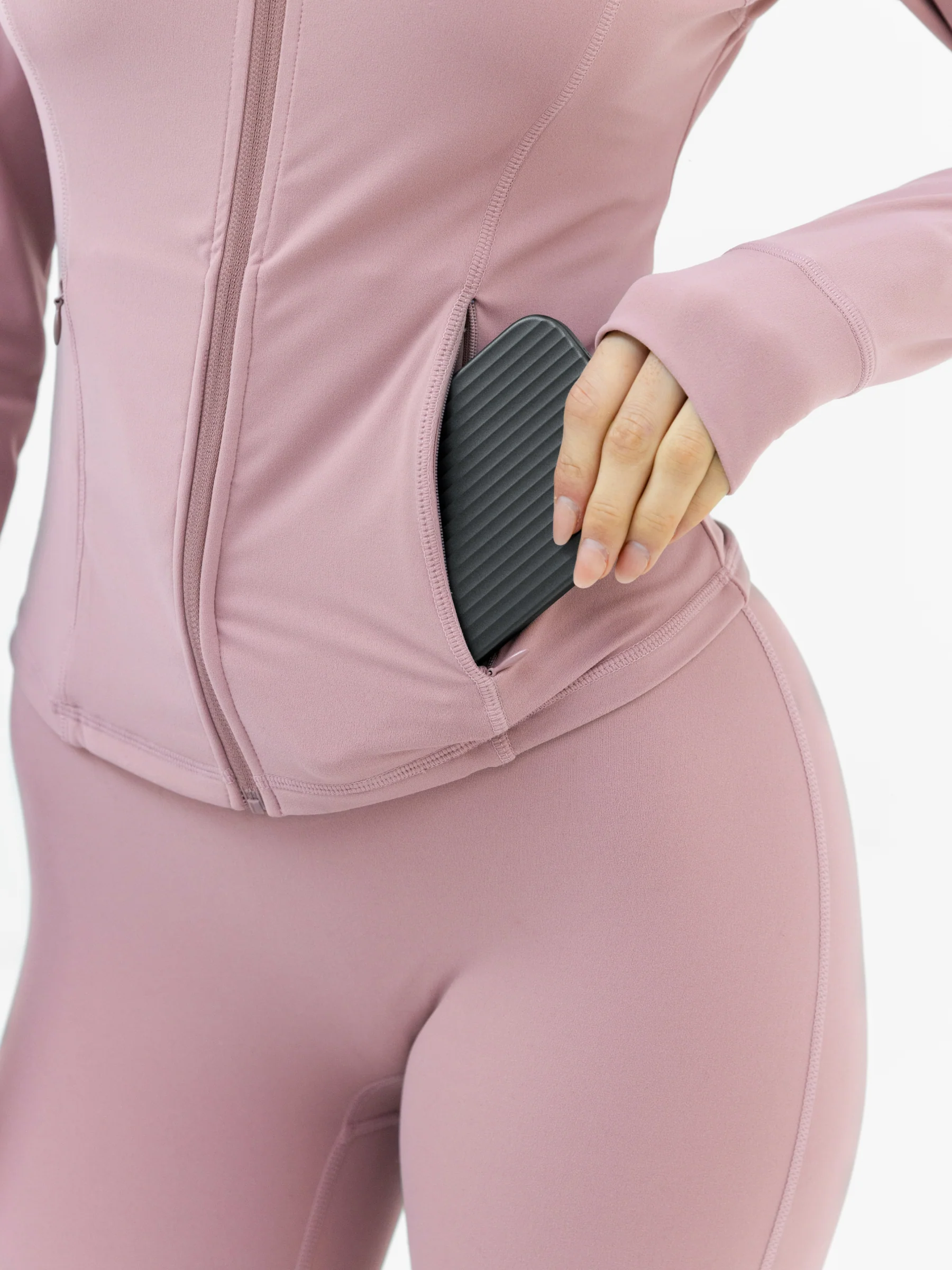 SculptForm Full Zip Jacket - Dusty Pink - Image 5