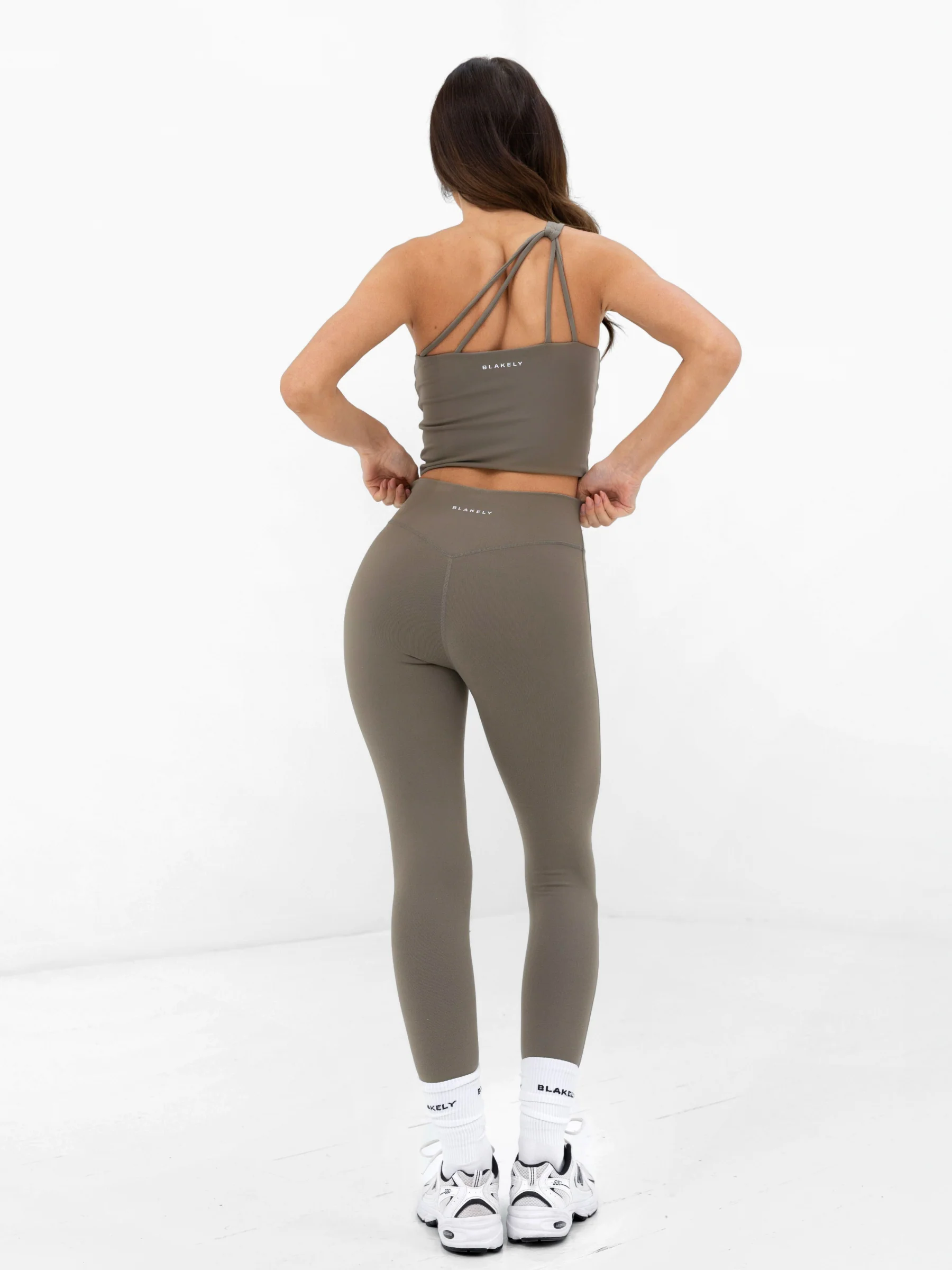 SculptForm One Shoulder Vest - Safari Green - Image 4