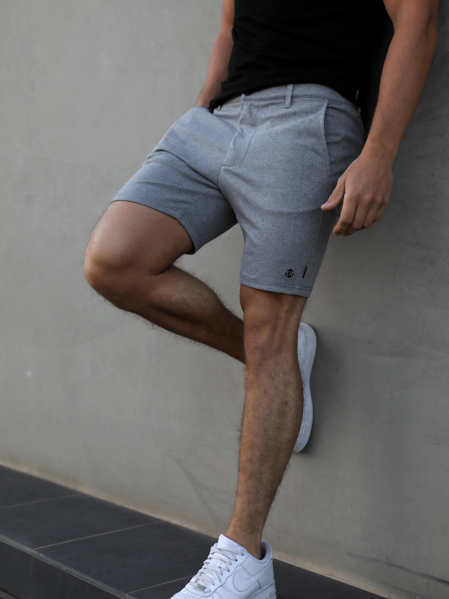 Sorrento Stretch Fit Shorts - Grey - Image 3