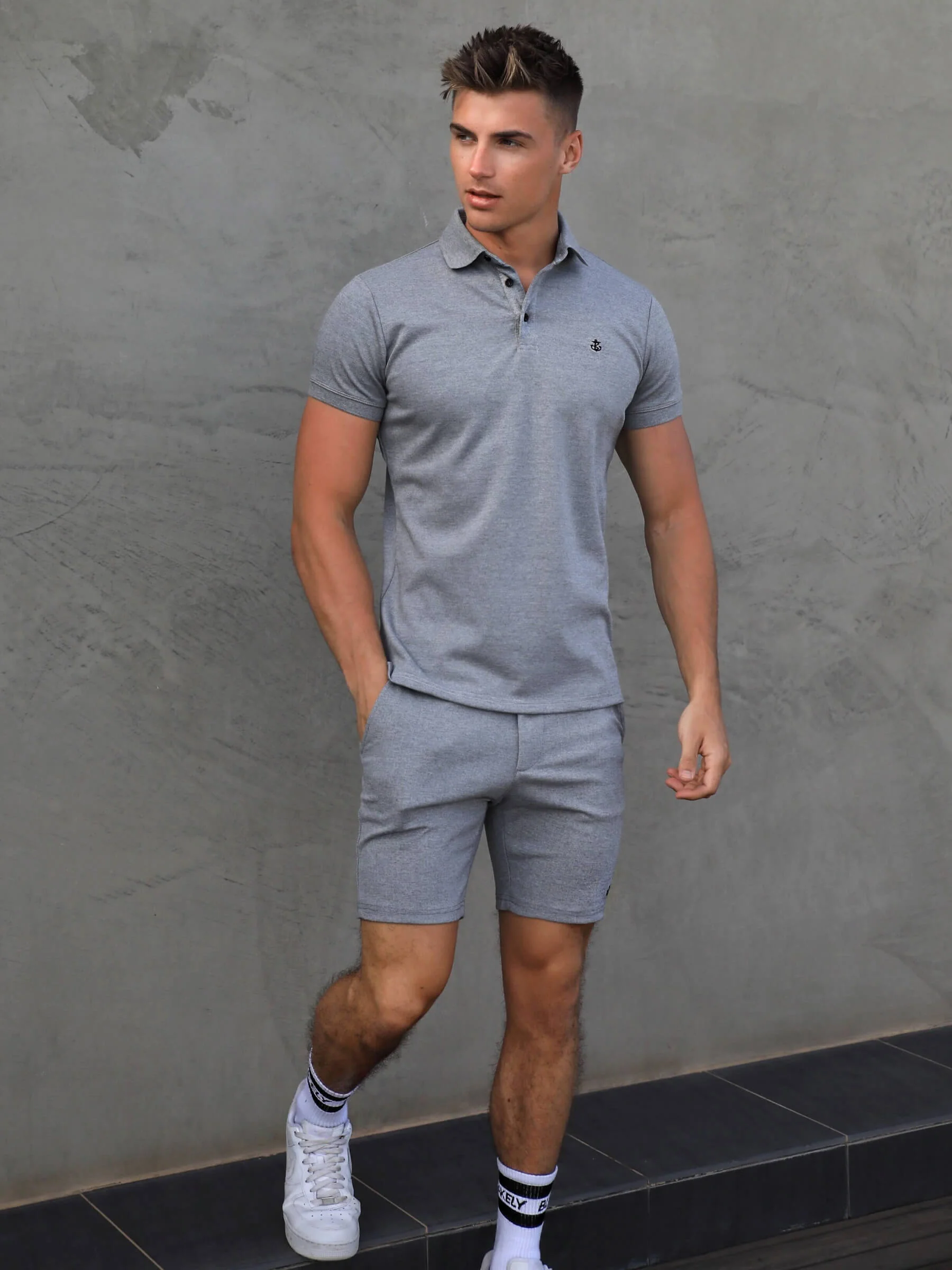 Sorrento Stretch Fit Shorts - Grey - Image 4