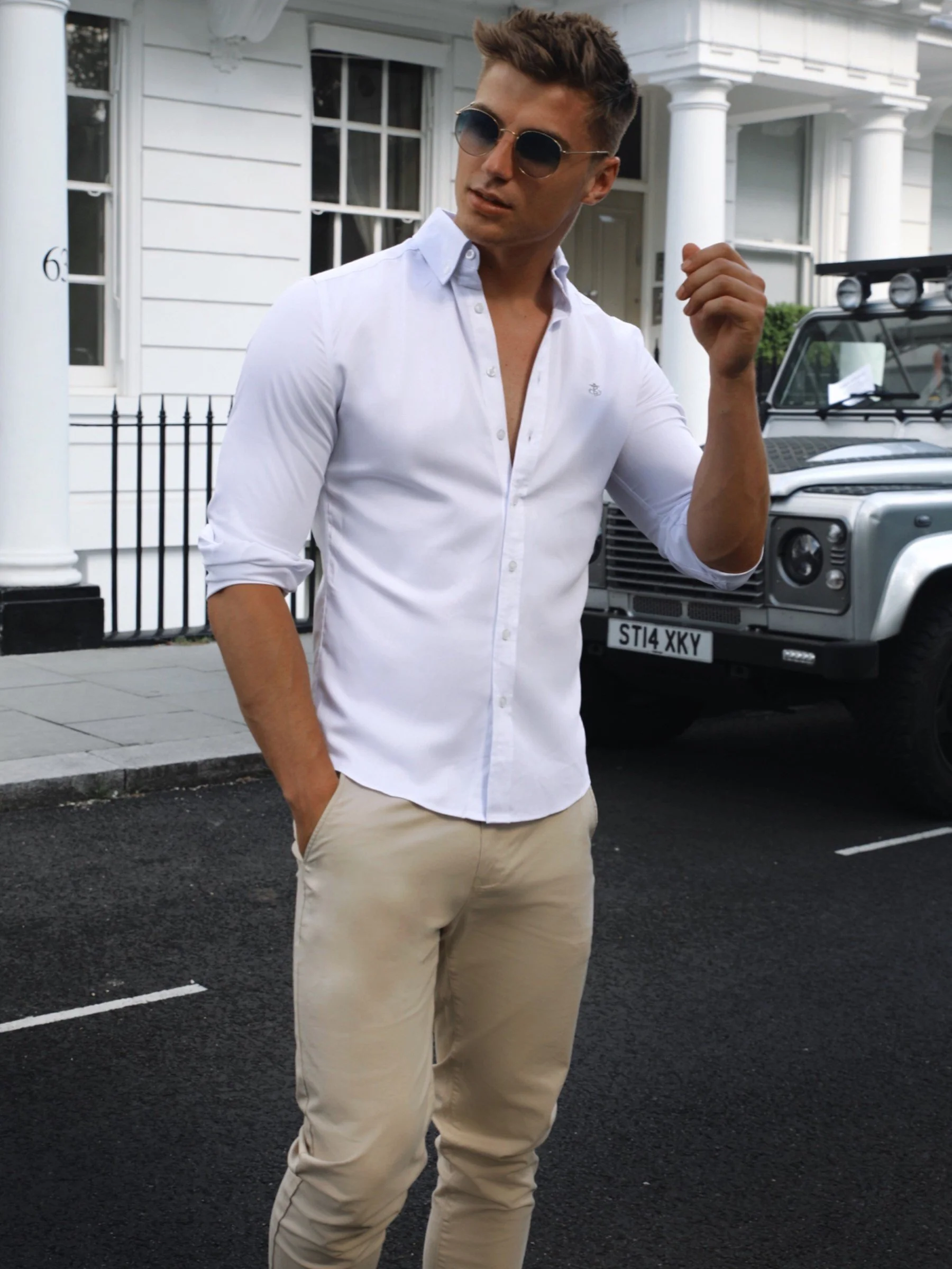 Stretch Chinos - Tan - Image 6