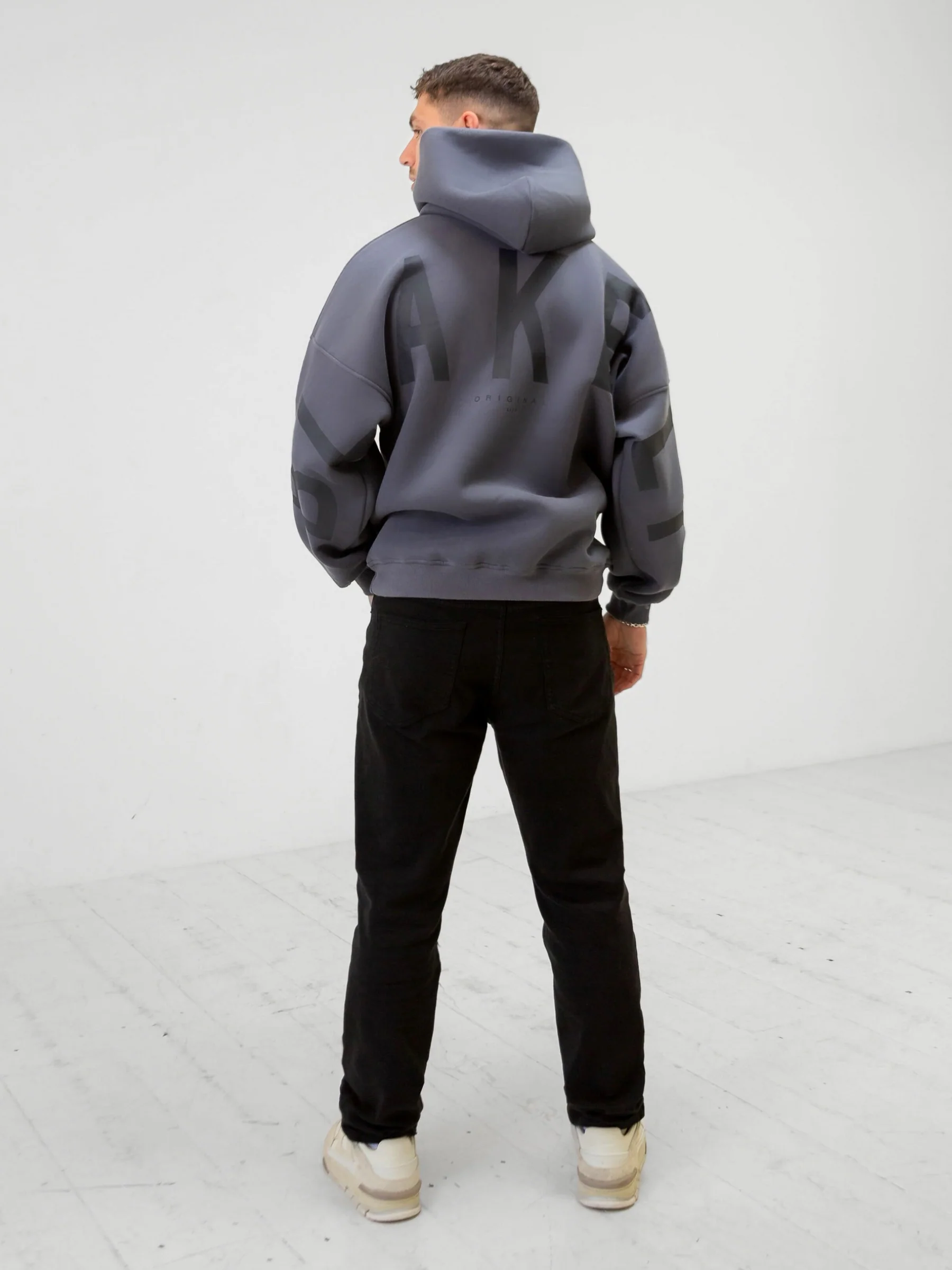 Tonal Idris Oversized Hoodie - Blue - Image 6