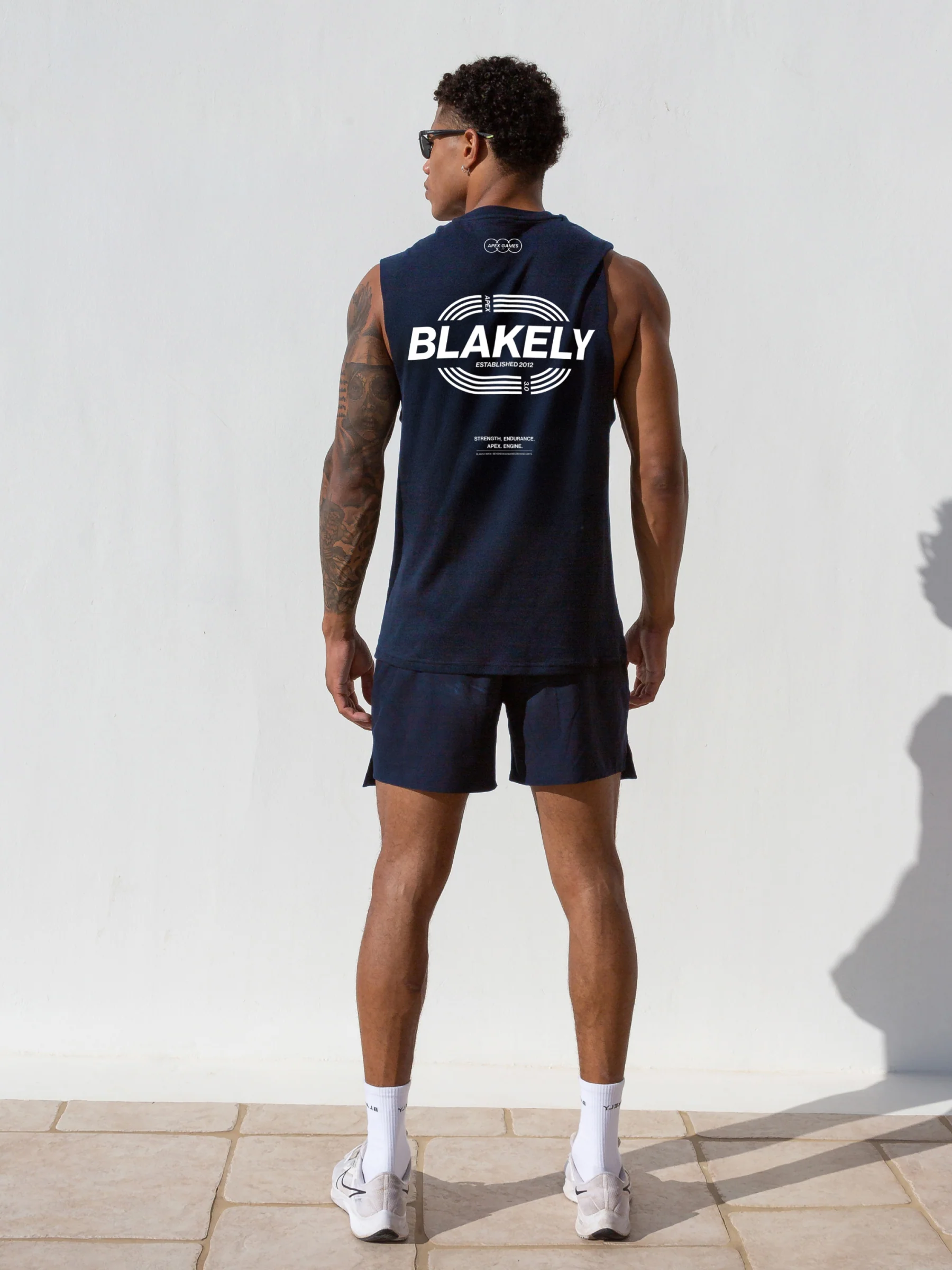 Track Active Vest Top - True Navy - Image 3
