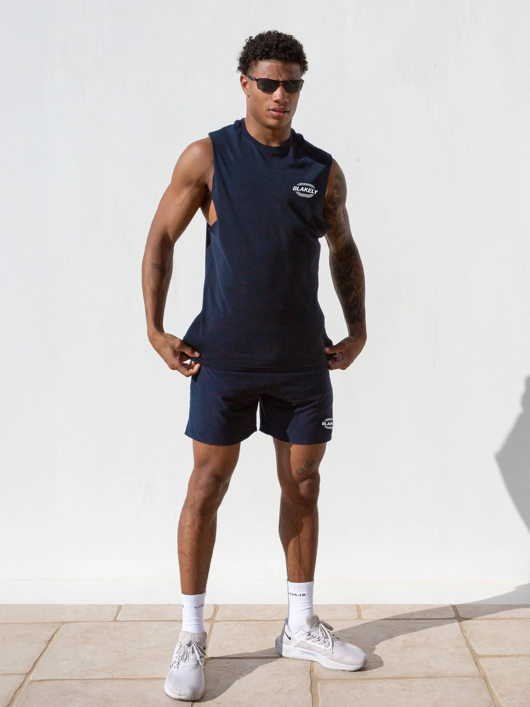 Track Active Vest Top - True Navy - Image 4