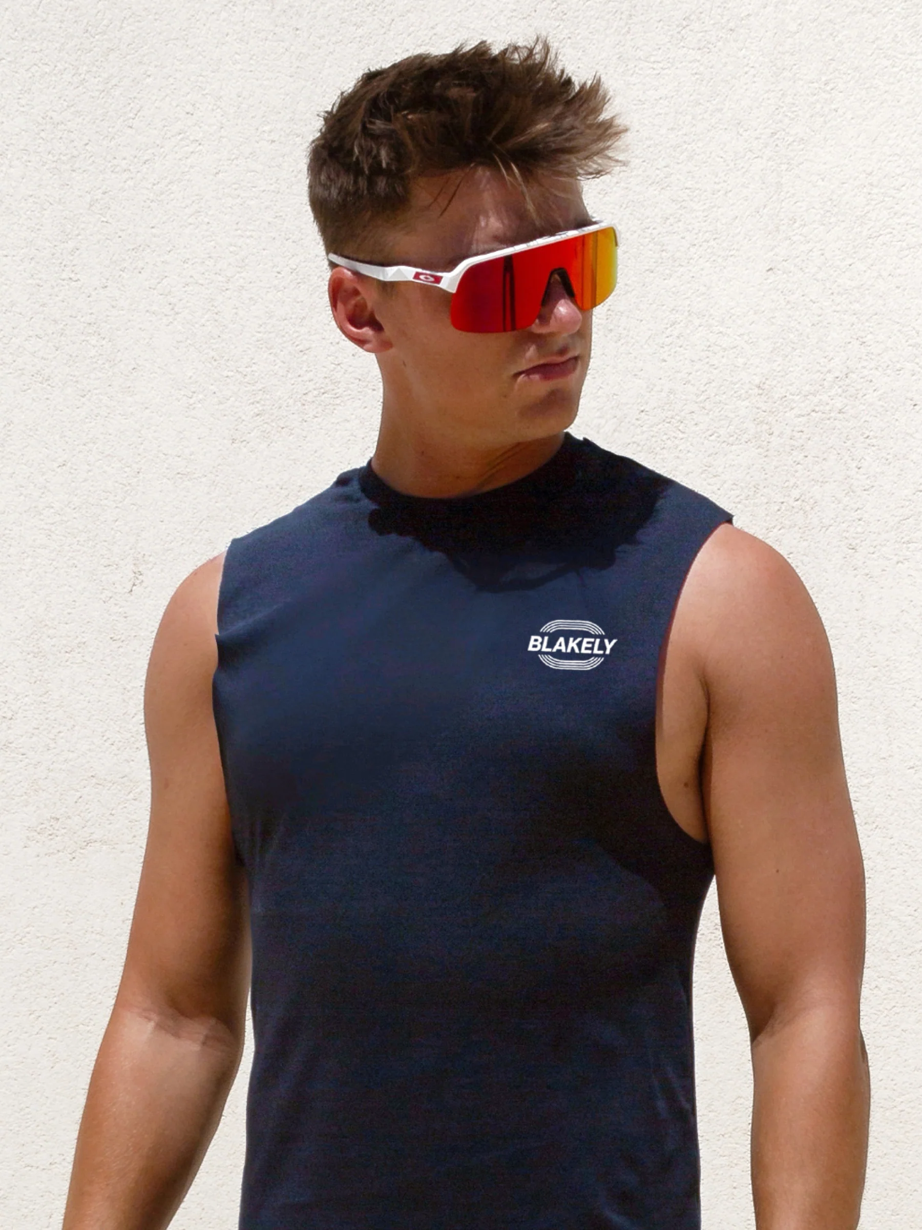 Track Active Vest Top - True Navy - Image 5