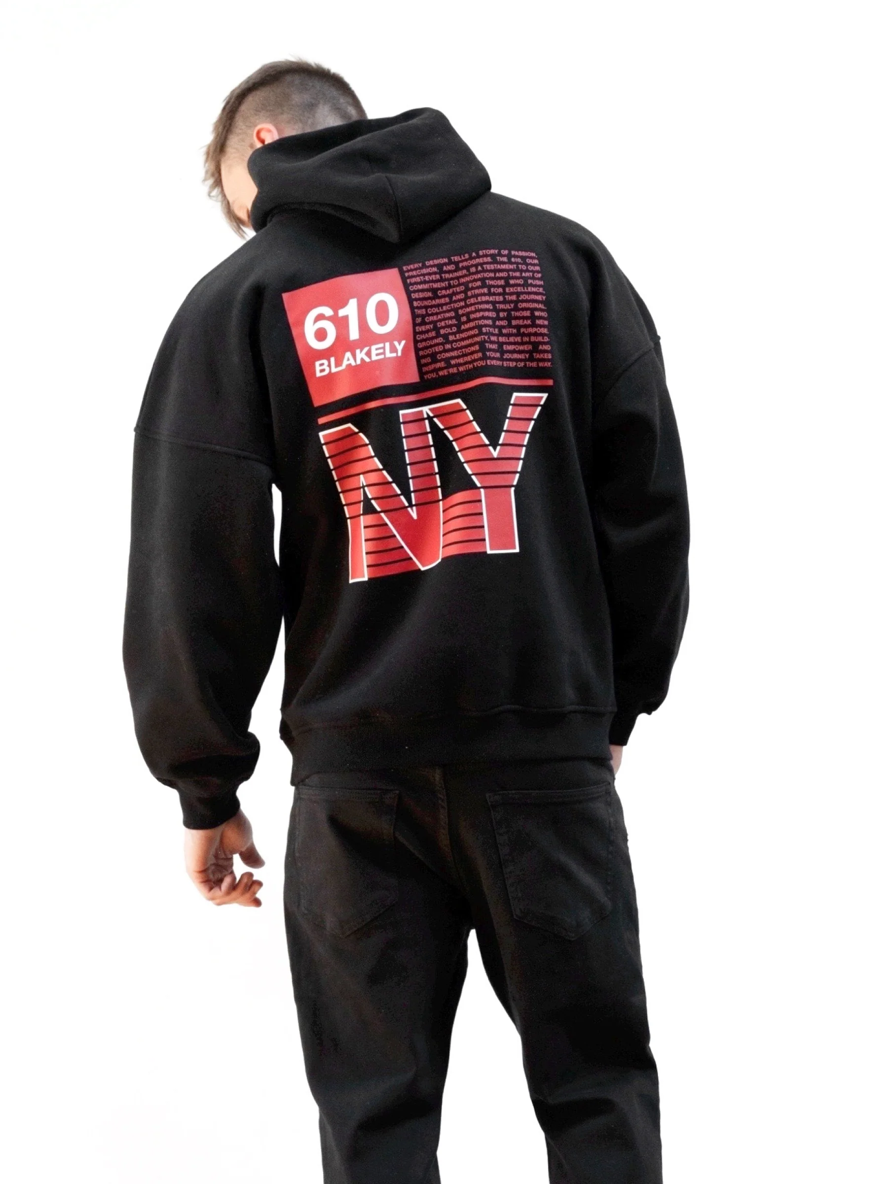 Tribeca 610 Relaxed Hoodie - Black - Image 4