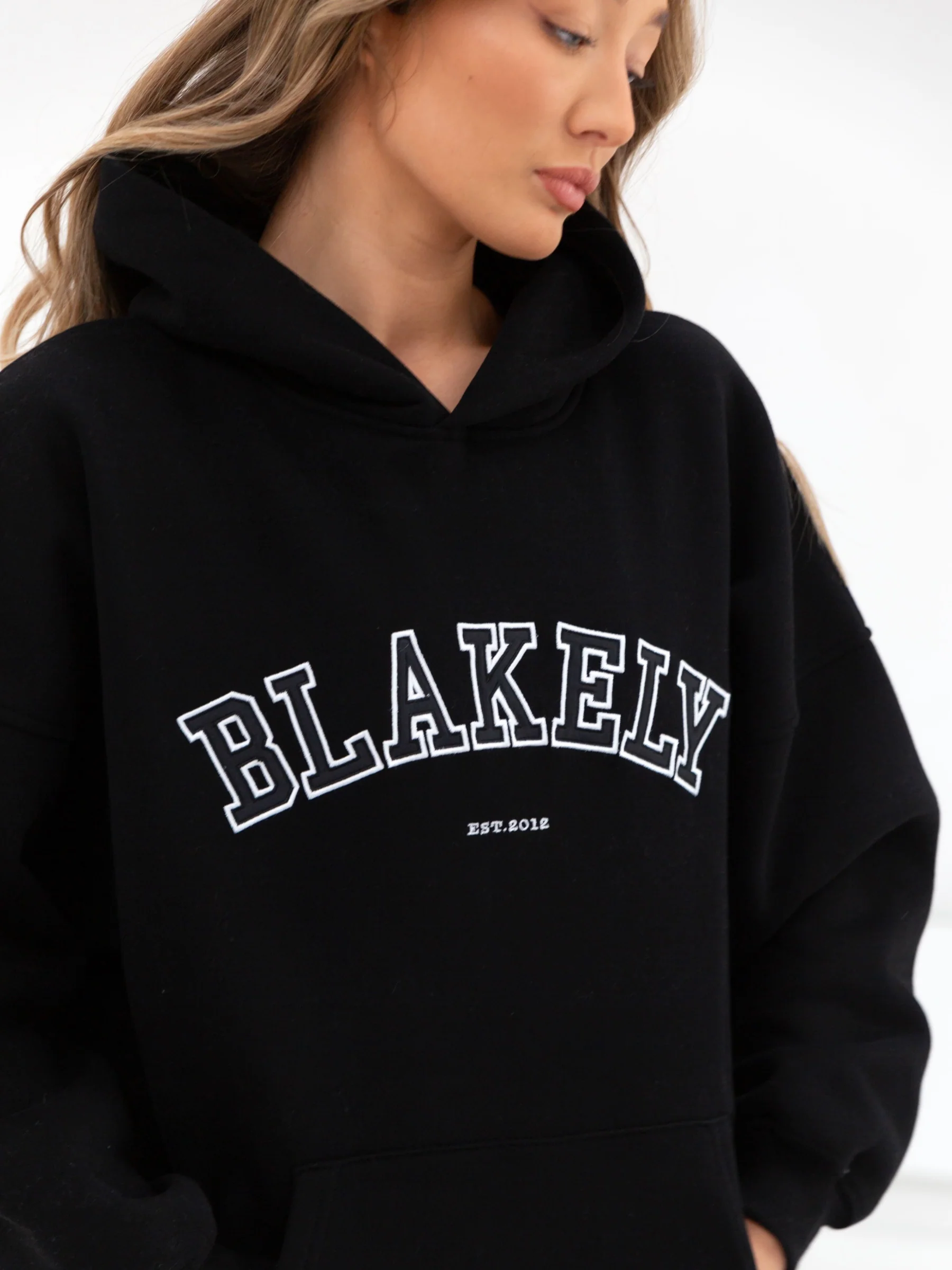Varsity Oversized Hoodie - Black - Image 6