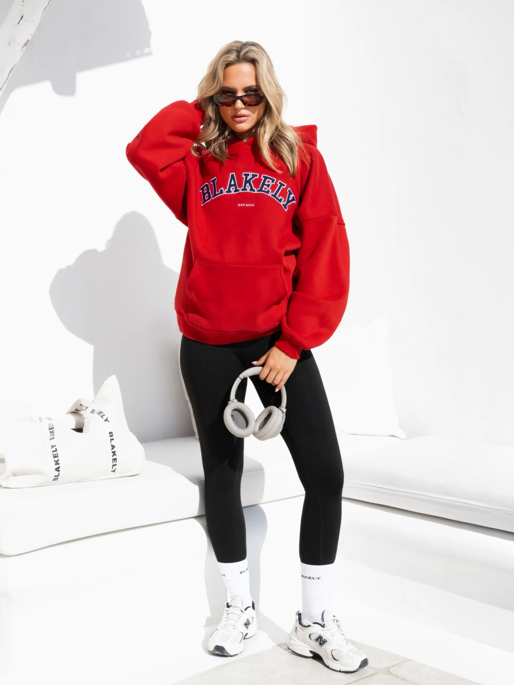 Varsity Oversized Hoodie - Chilli Red - Image 4