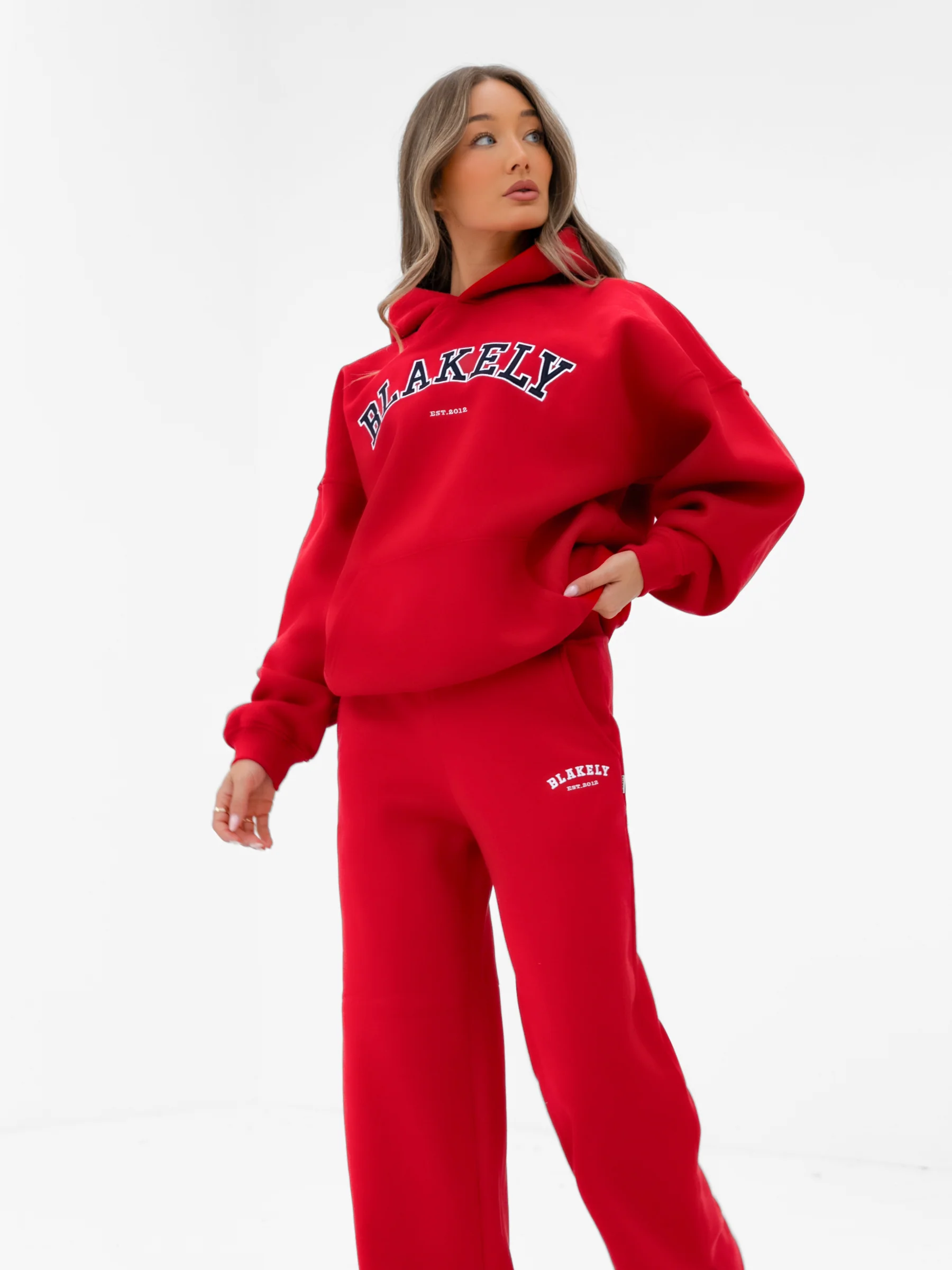 Varsity Oversized Hoodie - Chilli Red - Image 5