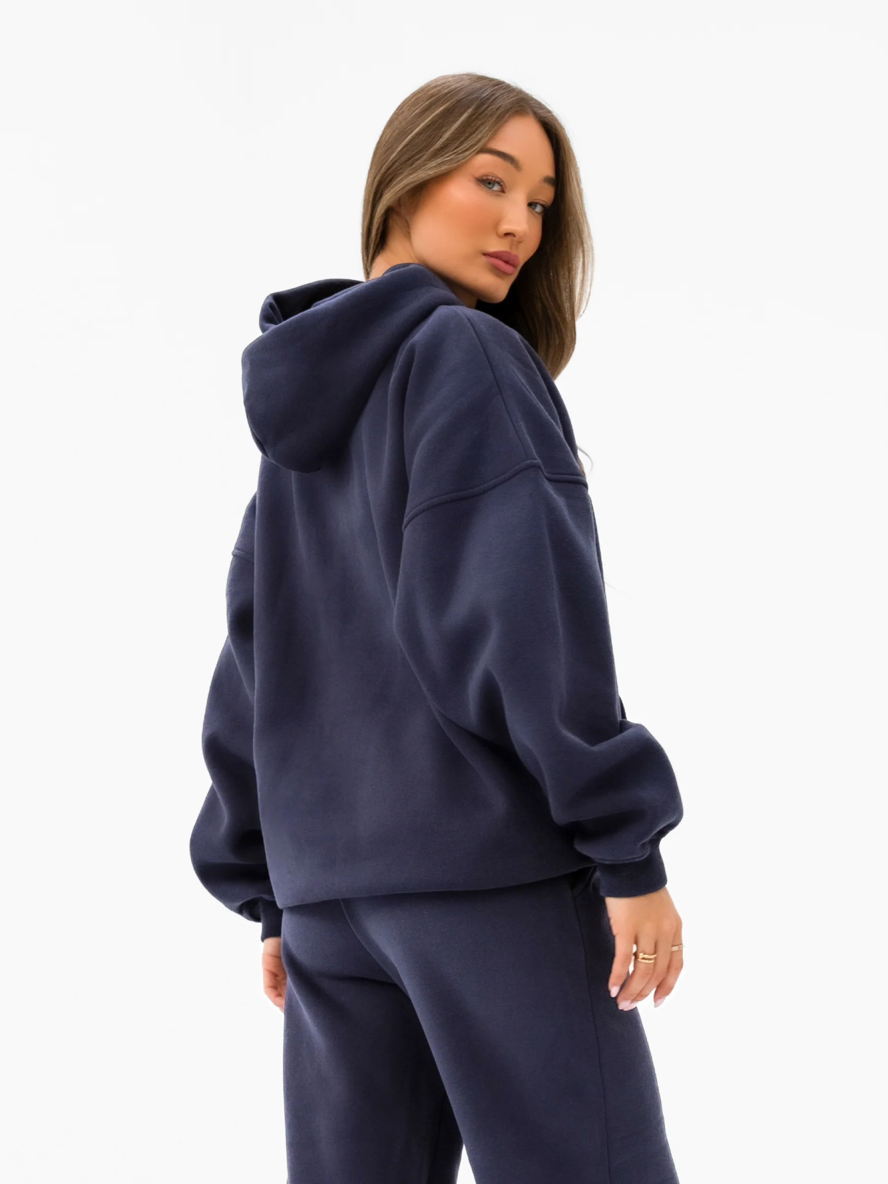 Varsity Oversized Hoodie - True Navy - Image 5