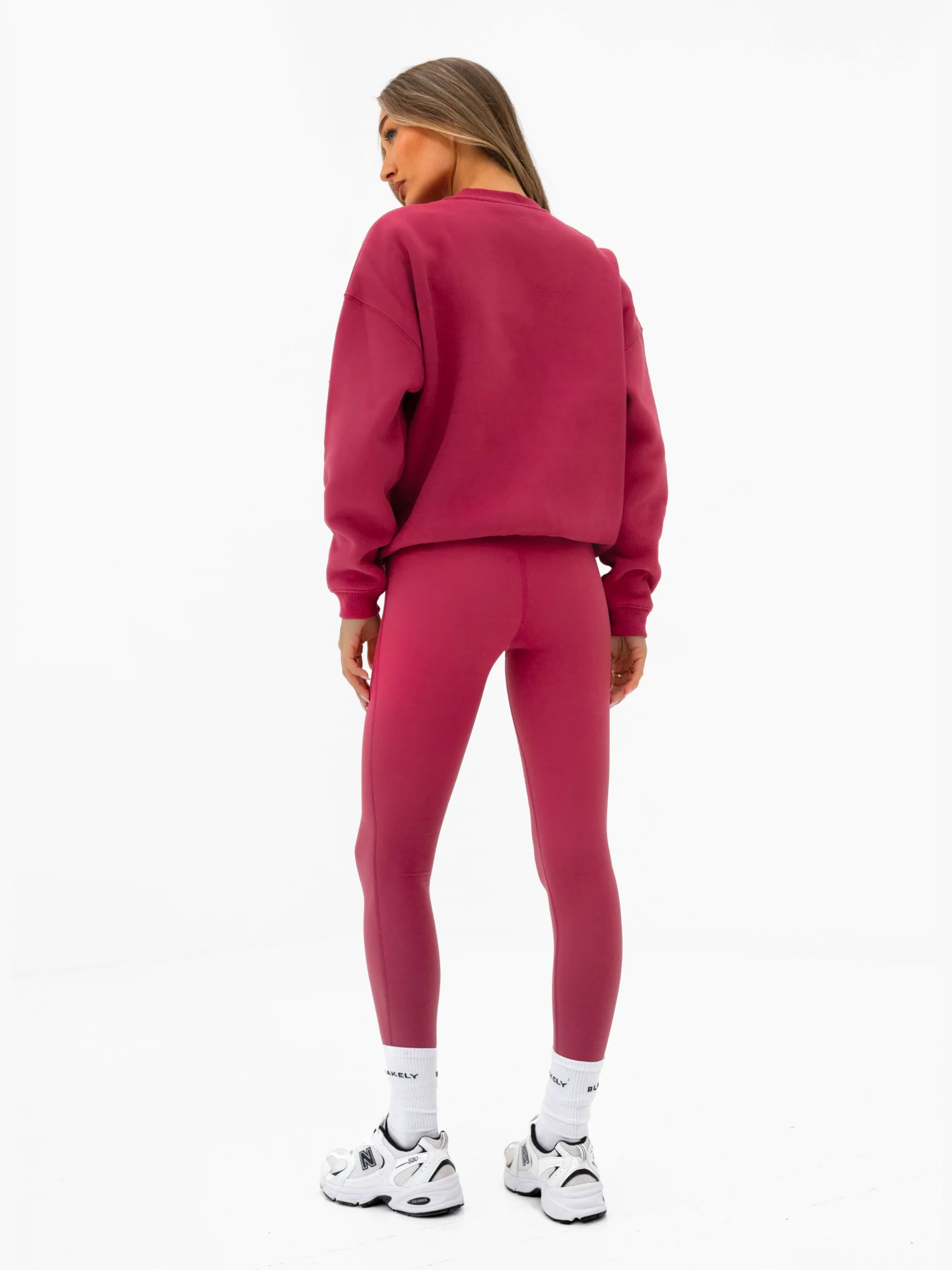 Varsity Oversized Jumper - Deep Pink - Image 4