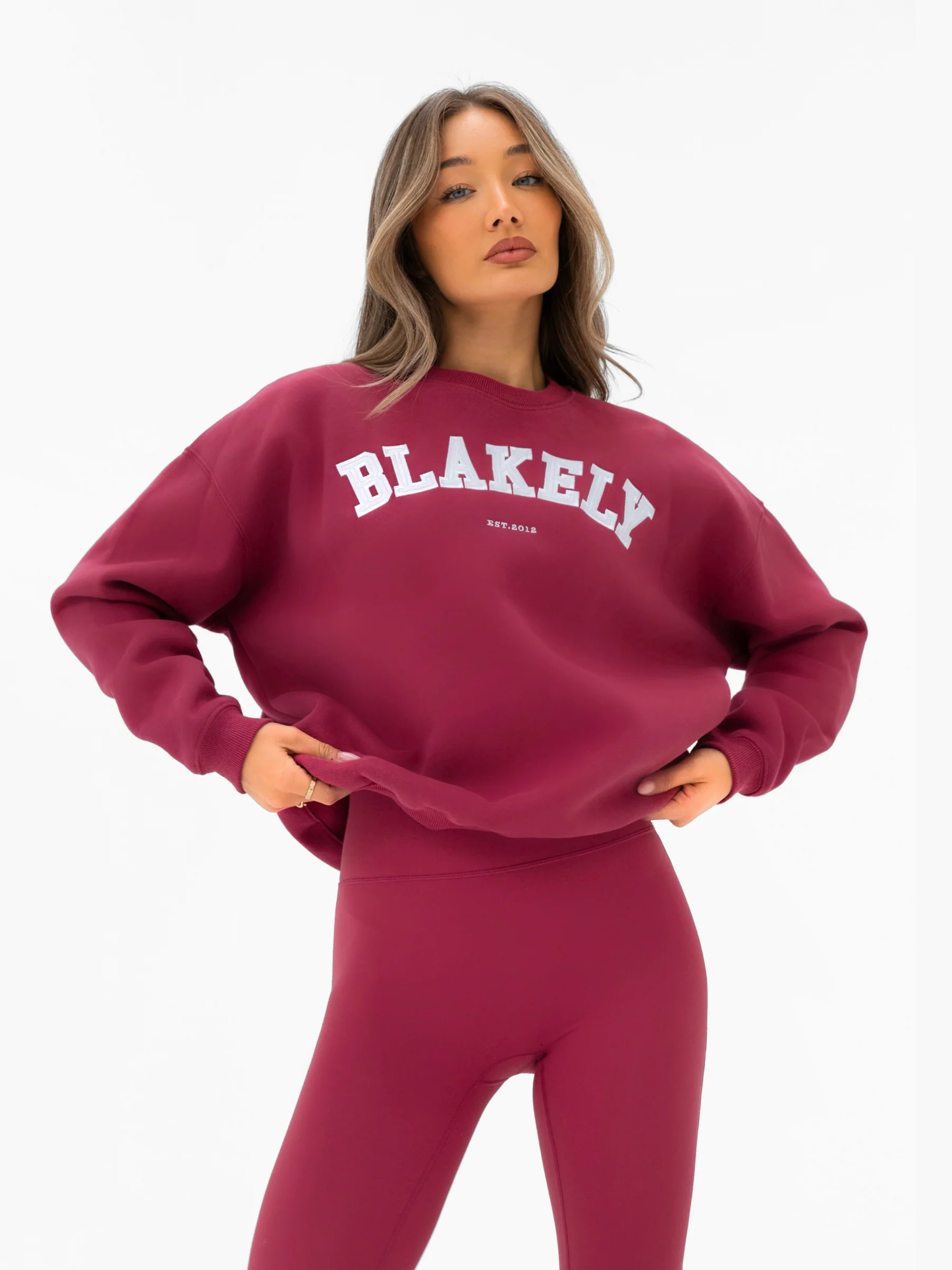 Varsity Oversized Jumper - Deep Pink - Image 5
