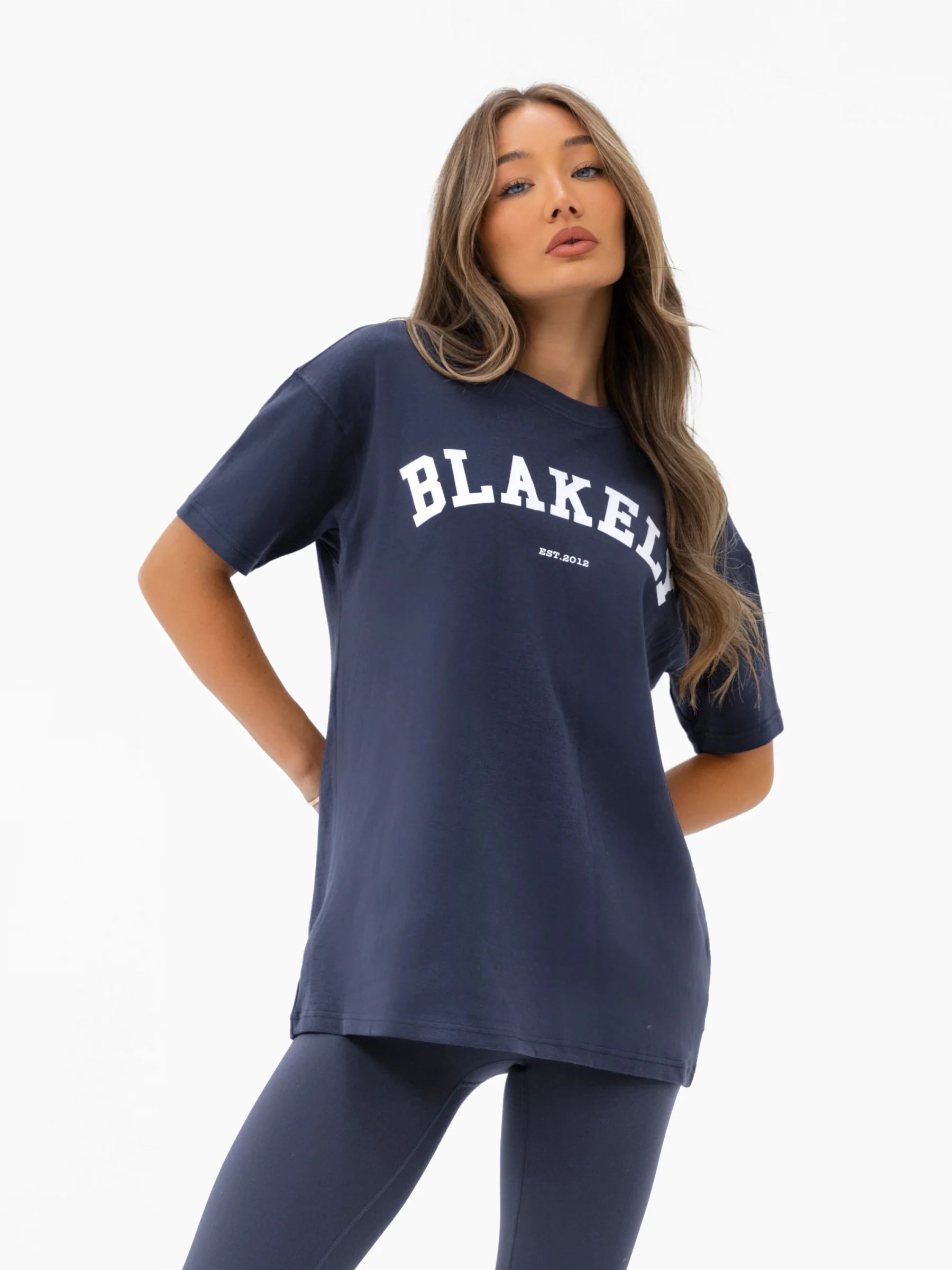Varsity Oversized T-Shirt - True Navy