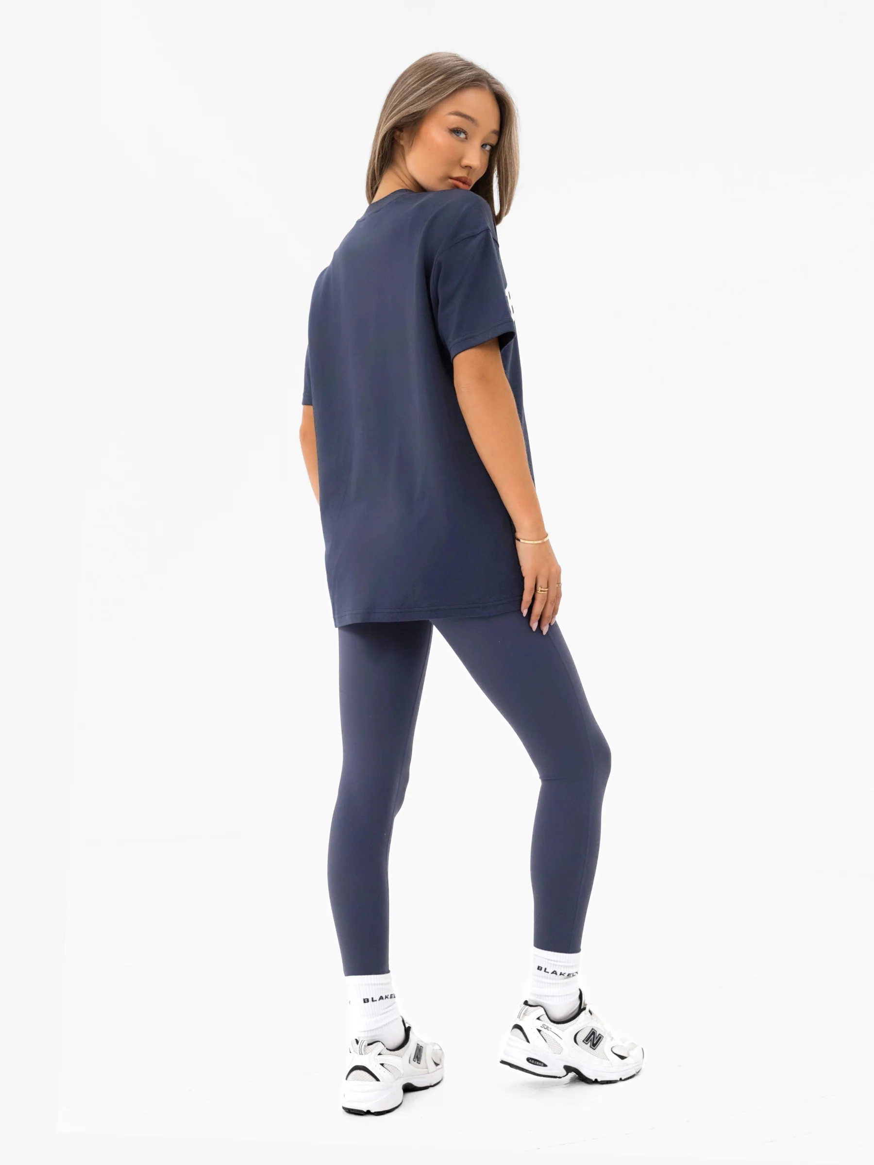 Varsity Oversized T-Shirt - True Navy - Image 4