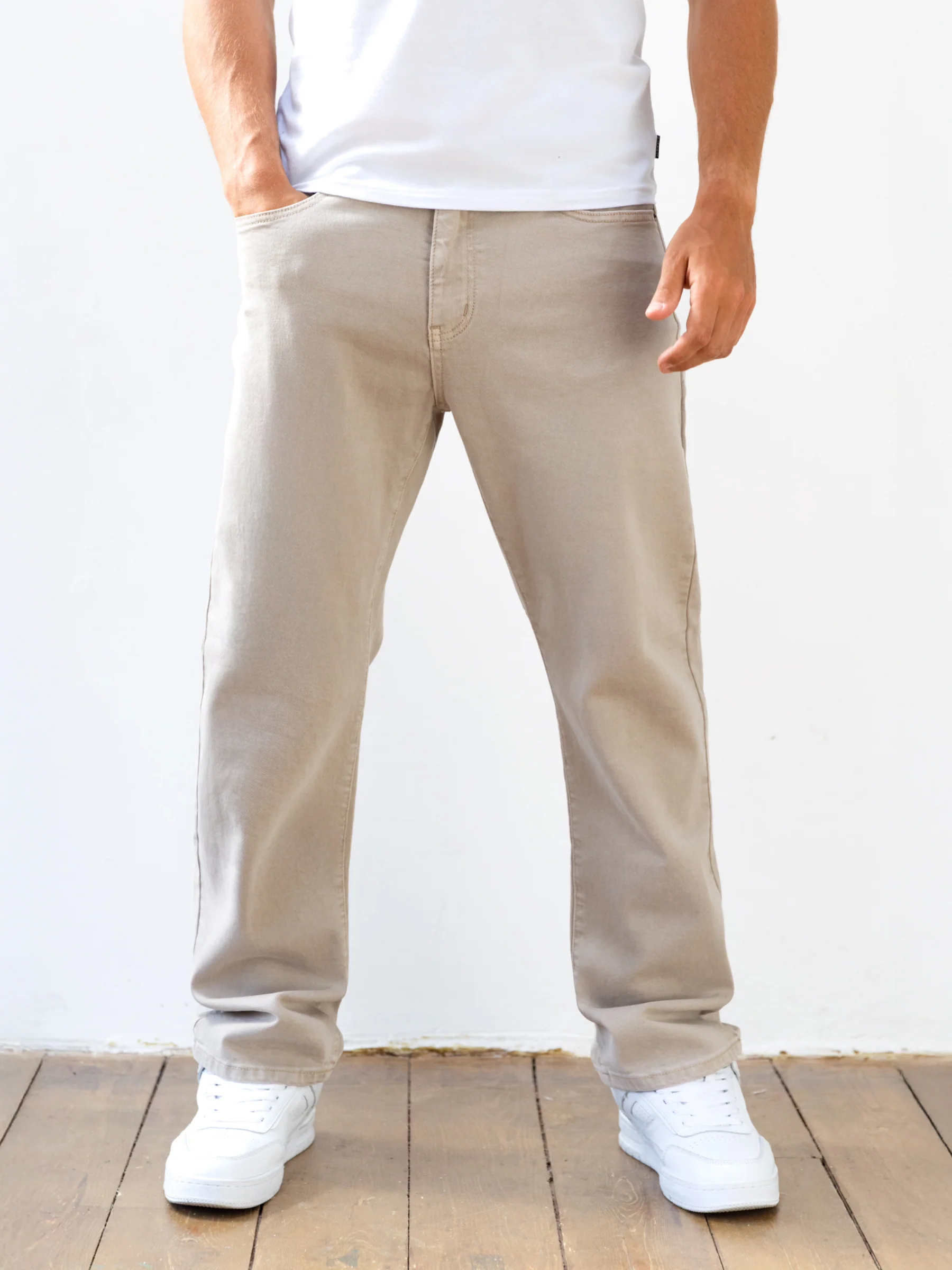 Vol.15 Loose Fitting Jeans - Tan - Image 4
