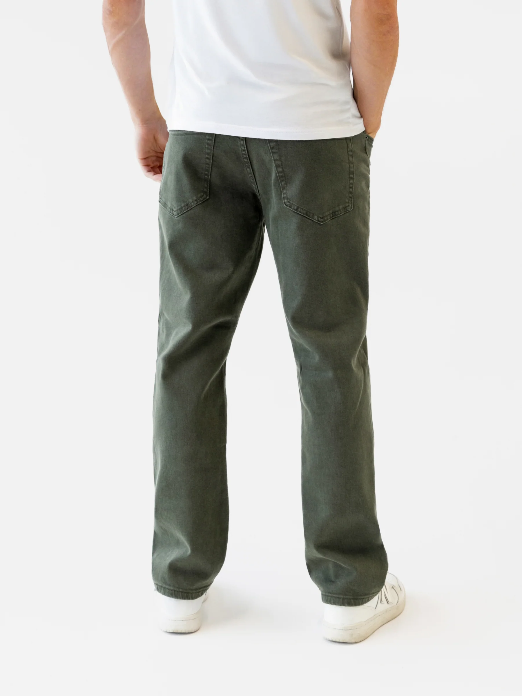 Vol.17 Straight Leg Jeans - Olive Green - Image 2