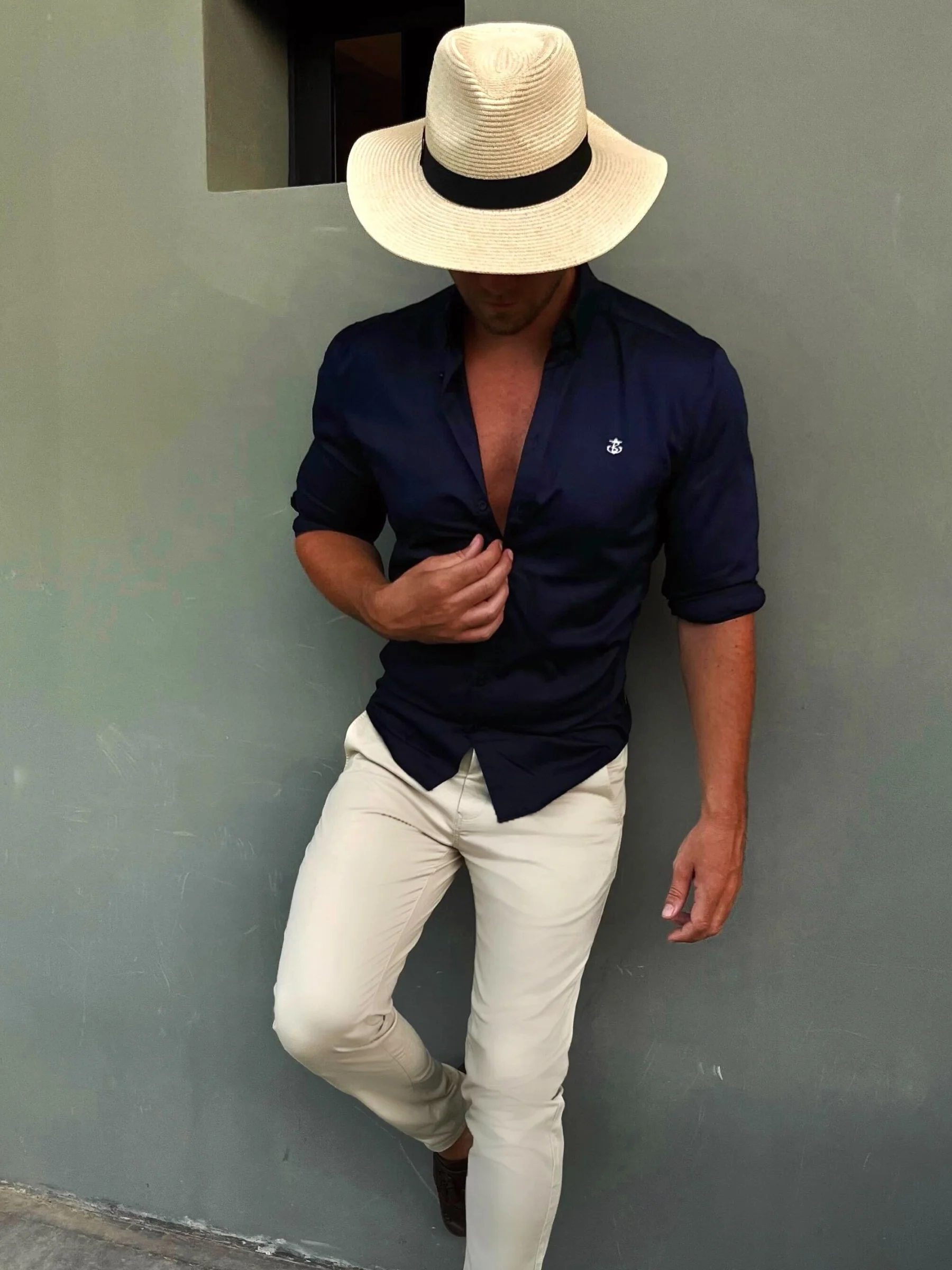 Worcester Long Sleeve Shirt - Navy - Image 5