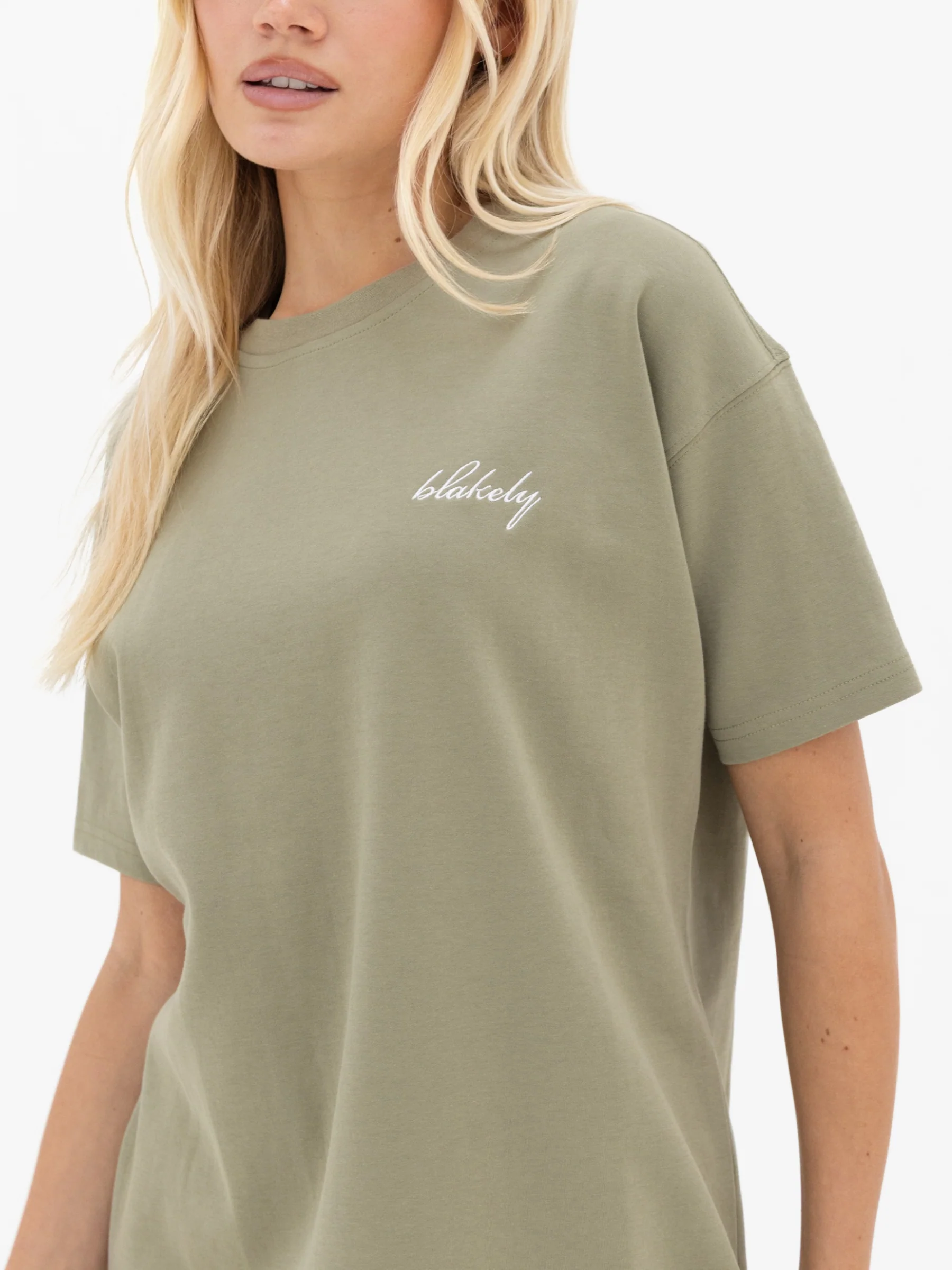 Mindy Oversized T-Shirt - Warm Olive - Image 5