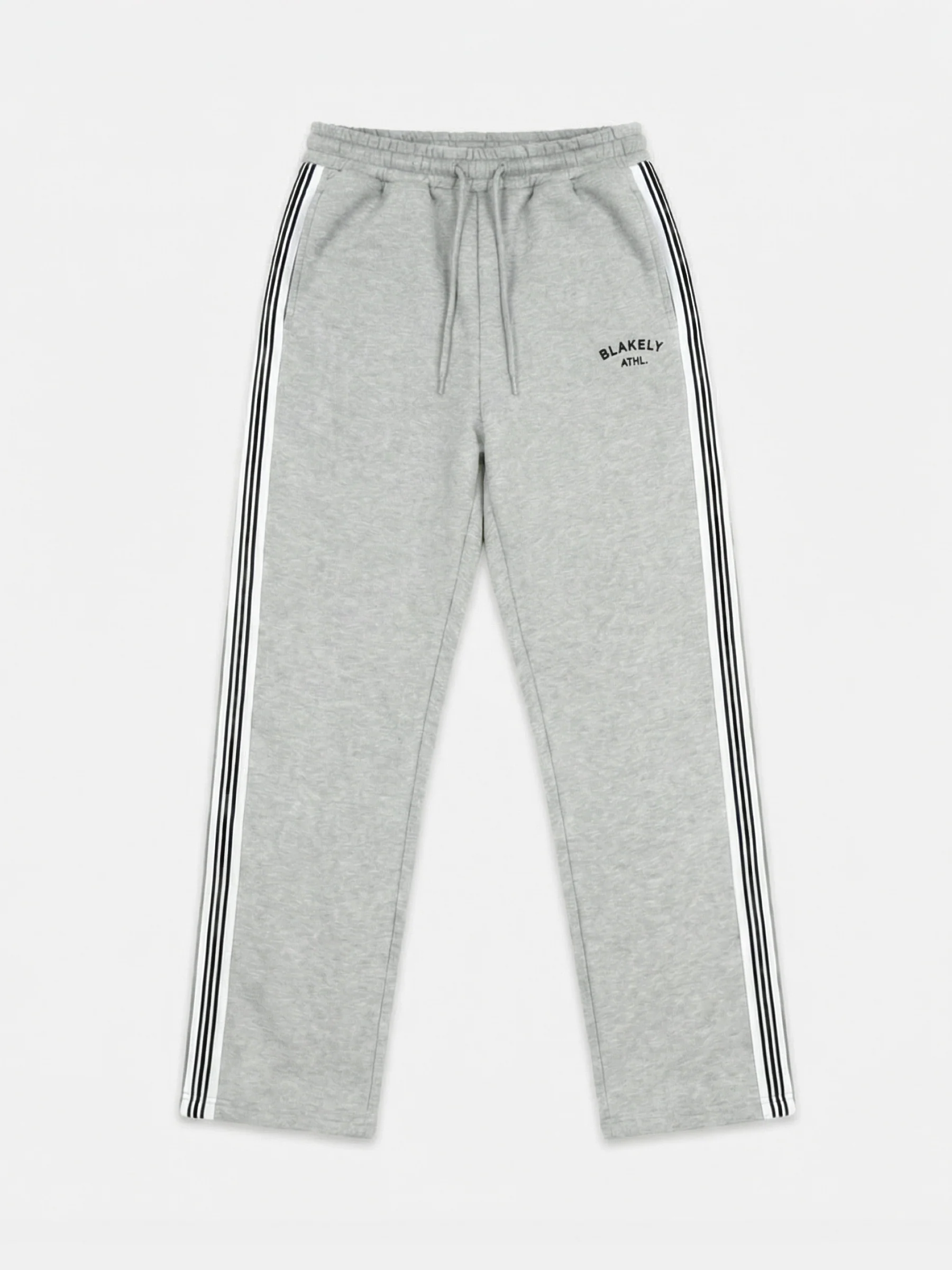 Zayd Wide Leg Sweatpants - Marl Grey - Image 2