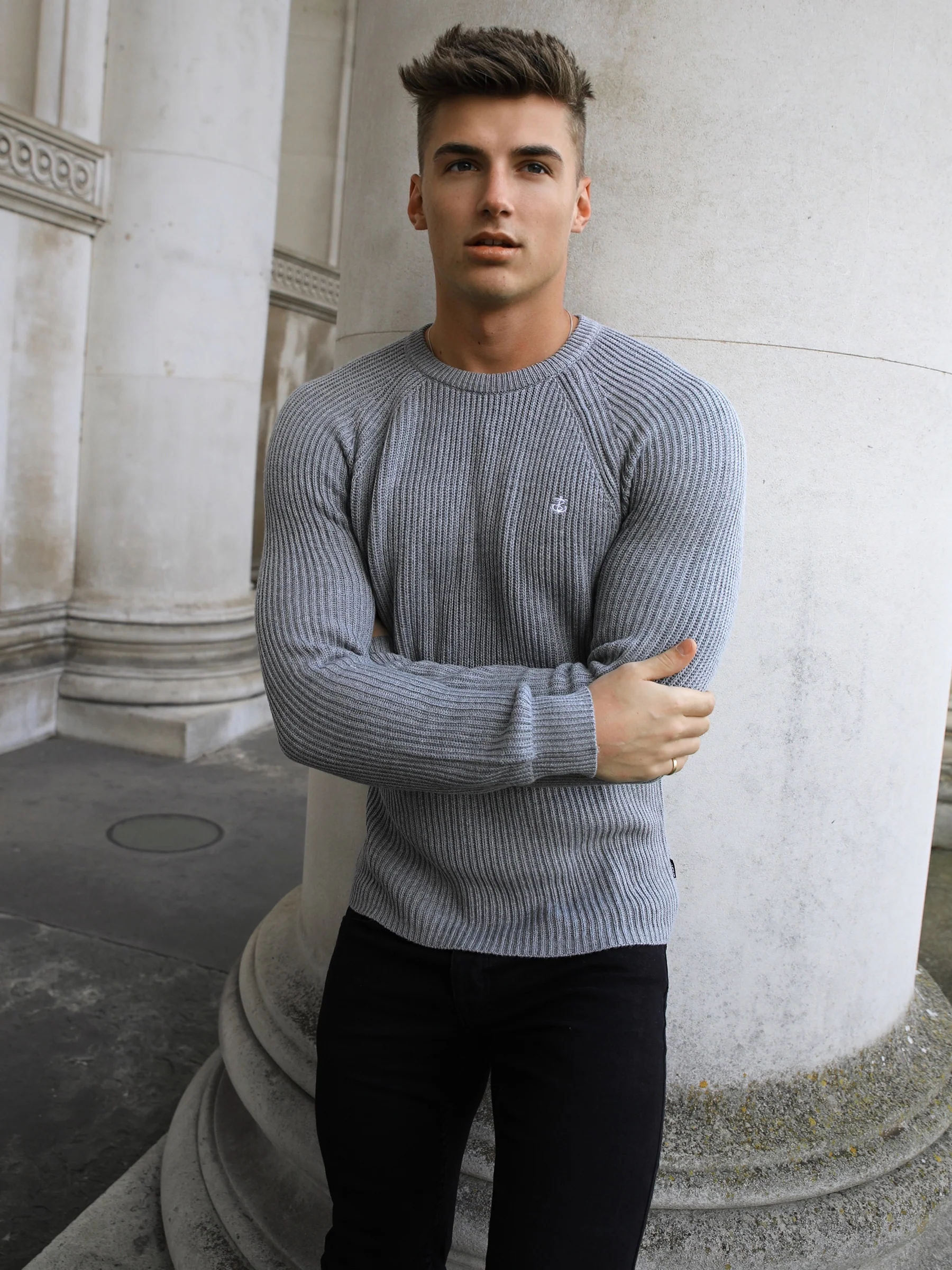 Oxley Knit Jumper - Grey - Image 3