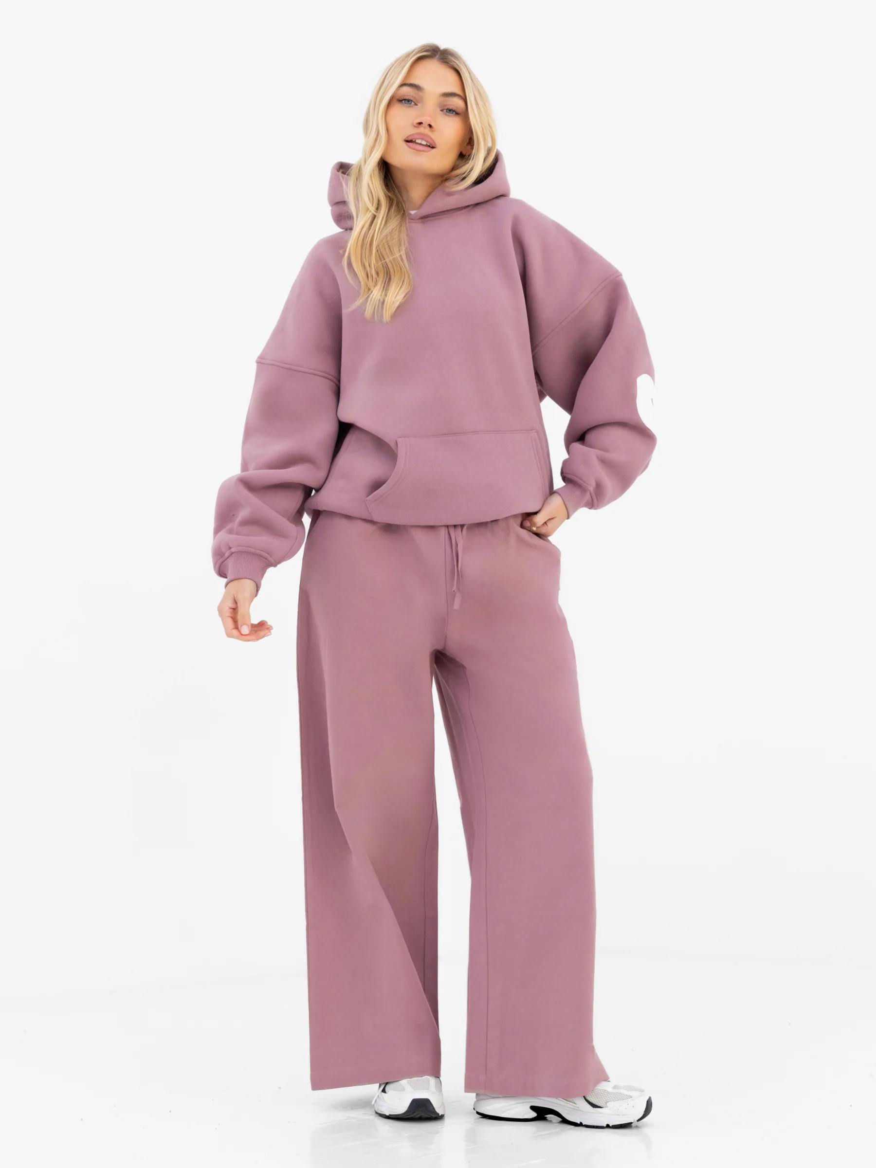 Maya Wide Leg Trousers - Dusty Pink - Image 5